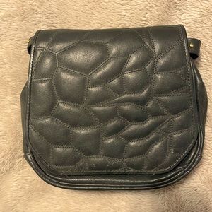 Vintage - Leather Dark Green Small Purse with Crossbody/Shoulder Strap